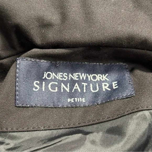 JONES NEW YORK SIGNATURE Reversible Black Floral Rose Rain Coat •Size SP - Picture 8 of 11